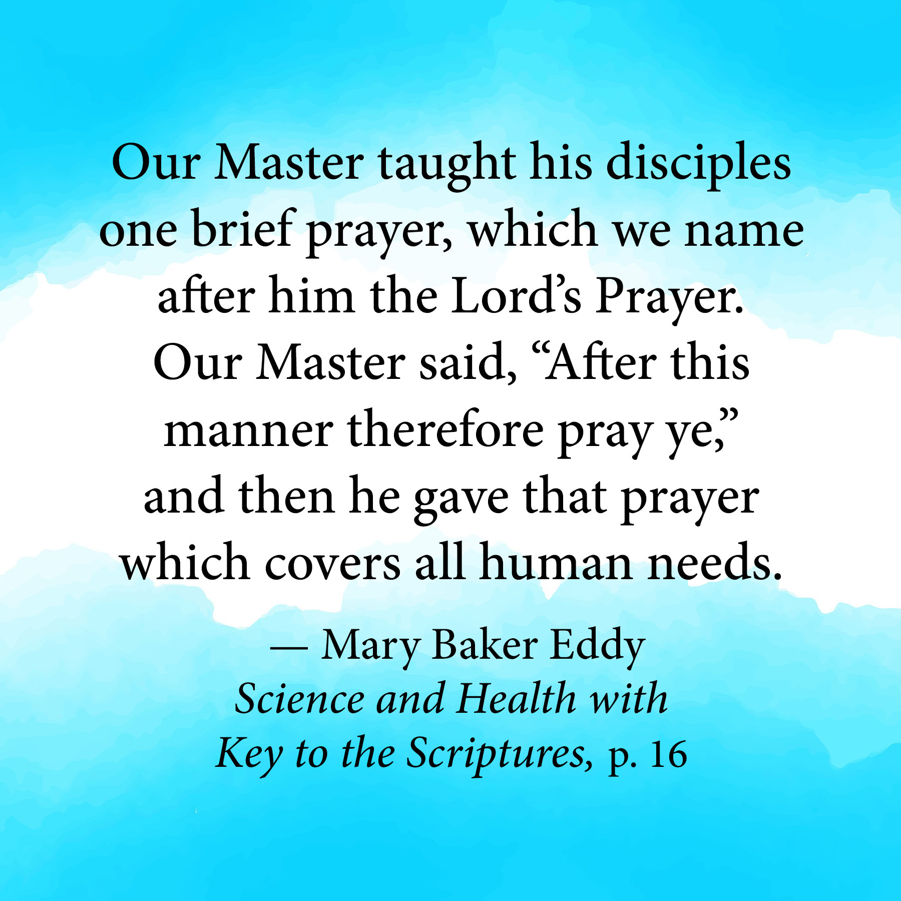One brief prayer