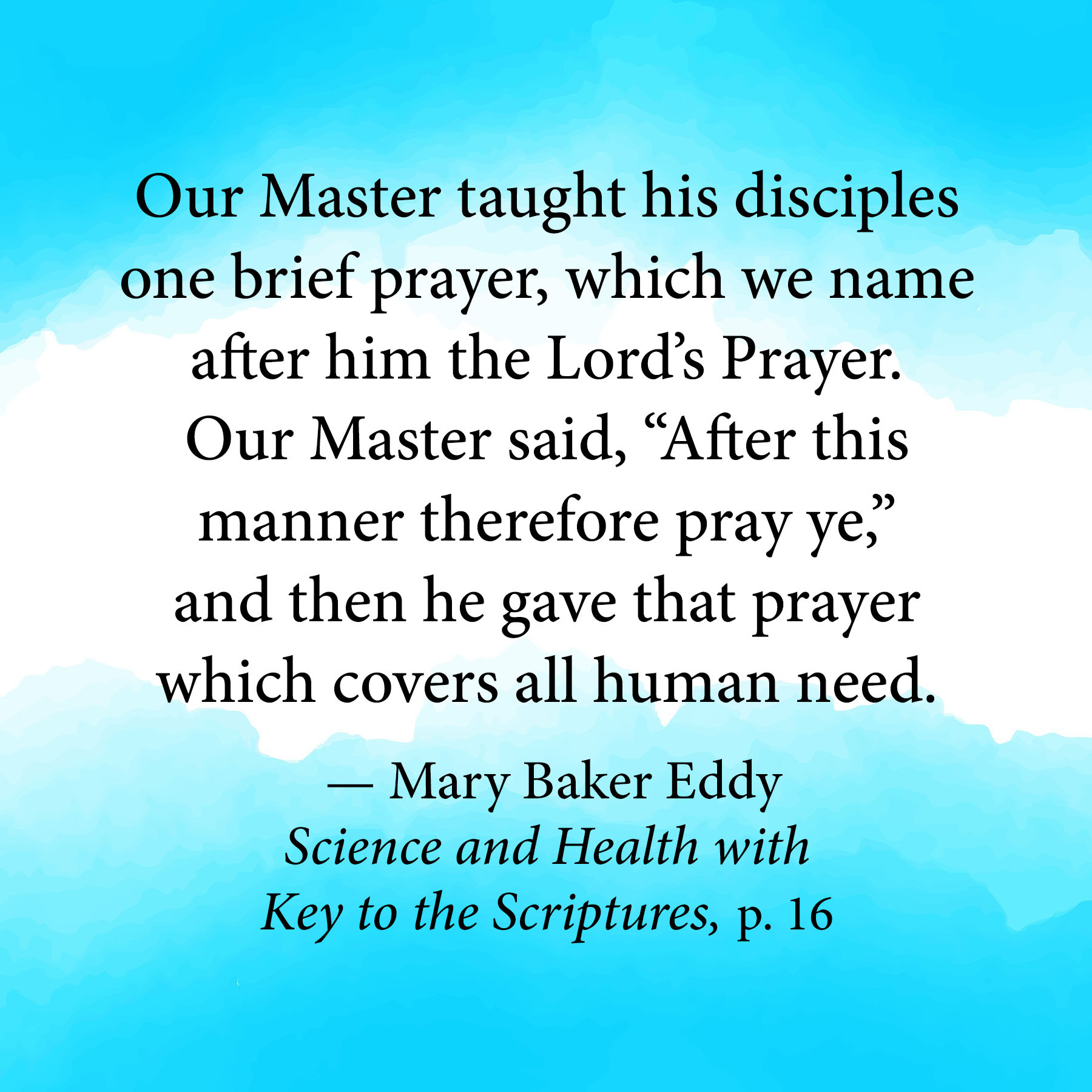 One brief prayer